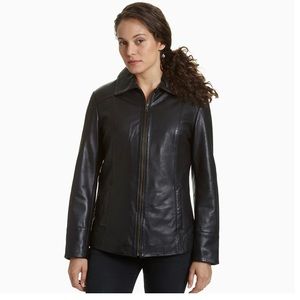 Avanti black leather XL jacket